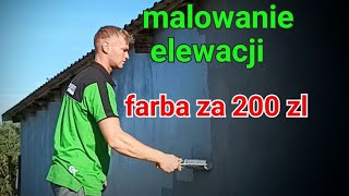 malowanie elewacji farbą fasadową z markietu mrówka 🐜 czy warto oszczędzać [upl. by Leihcey]