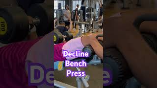 Decline Bench Press chest press decline chest press dumbbell chest pressshorts gym short fit [upl. by Tonia32]