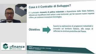 Webinar  Contratti di Sviluppo [upl. by Odnumde]