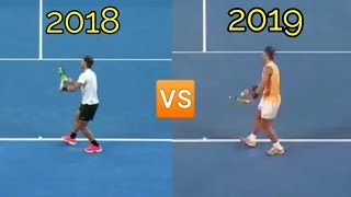 Rafael Nadal Serve Change in Slow Motion HD [upl. by Ailaroc]