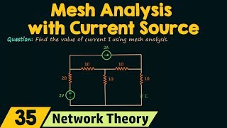 Mesh Analysis with Current Source [upl. by Virendra]