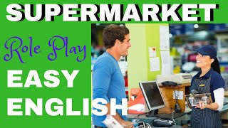 How to Speak with a 🛒 Supermarket Cashier  English Conversation Practice [upl. by Edya]