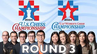 2024 US Chess Championships Round 3 [upl. by Leon]