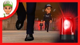 Surprise for police  Razers escape Handy Andy animation cartoon [upl. by Wandy]