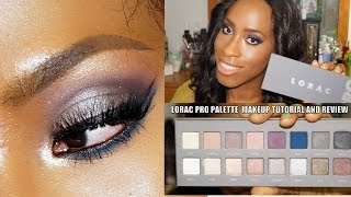 Lorac Pro Palette 2 Review  Swatches and Tutorial on Dark Skin [upl. by Karil]