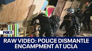 UCLA CAMPUS PROTESTS Police move in and begin dismantling proPalestinian encampment [upl. by Dnilazor264]