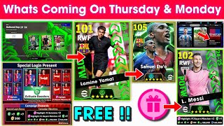 What Is Coming On Thursday amp Next Monday In eFootball 2025 Mobile  New Potw amp Free Coins 🤩🔔 [upl. by Ynohta820]