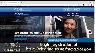 FMCSA Clearinghouse Driver Registration [upl. by Baillie]