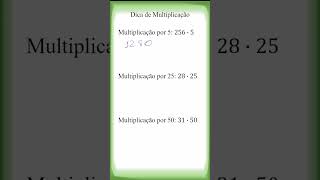 Multiplicação Fácil Dicas Práticas para 5 25 e 50 Dica para arrasar no ENEM e Concursos enem [upl. by Etnaid]