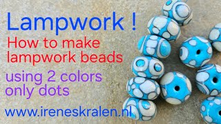 67 Making lampwork glass beads using only two colors [upl. by Rask456]