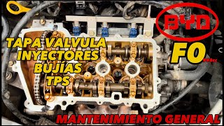 BYD F0 MANTENIMIENTO GENERAL  TAPA VALVULA SINCRONIZACIÓN AL SISTEMA DE INYECCIÓN ✅ [upl. by Sandeep]