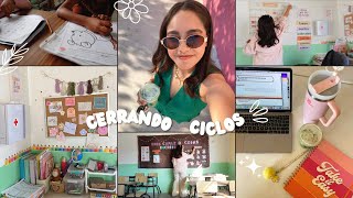 CERRANDO CICLOS✨  mudando de salón asignación de grupo últimos días de trabajito🍎📚 [upl. by Kacie]