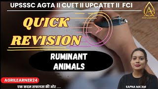 Quick revision II Digestive system of ruminant animals II ANIMAL HUSBANDRY agriculture agta cuet [upl. by Mayram]