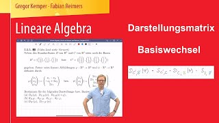 Aufgabe 555 Darstellungsmatrix und Basiswechselmatrix LineareAlgebraBuch Kemper Reimers [upl. by Nynahs]