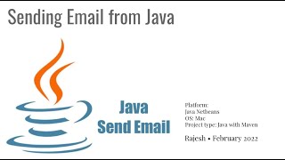 Sending Email From Java Netbeans Maven Project [upl. by Niarbo]