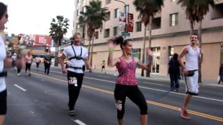 Hula Hoop Running World Record Set at Hollywood Half Marathon [upl. by Anitel]