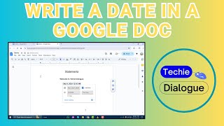 How to Write a Date in a Google Docs [upl. by Anaiq]