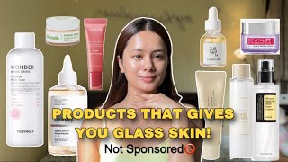 Skincare Products that gives you GLASS SKIN My SkinCare Routine Honest product Review [upl. by Ott]