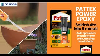 Pattex Power Epoxy Saldatutto Mix 5 minuti forte colla epossidic [upl. by Engvall693]