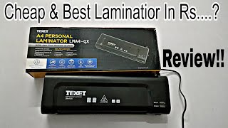 Cheap amp Best Laminator For Shop  Home use  Texet Personal Maximum A4 size Laminator Review [upl. by Ahtekal284]