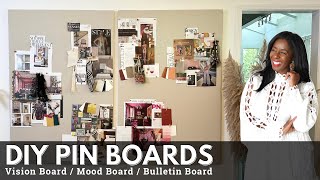 How I DIY 2 Large Pin Boards MY Real Life Pinterest Boards [upl. by Hintze]