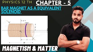 Bar Magnet as an equivalent solenoid  chapter 5  physics 12th  NCERT [upl. by Nirtiak122]