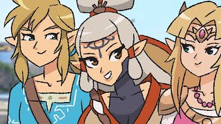 Impa meets Link and Zelda in Smash Bros [upl. by Buckie]