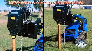 Blue Diamond Vibratory Post Driver For Skid Steers Mini Skid Steers Excavators  Skidsteerscom [upl. by Lehcar287]