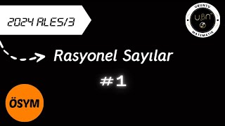 20243 ALES MATEMATİK 1SORU ADAYI ÖSYM ANALİZİ  RASYONEL SAYILAR [upl. by Yreffeg]