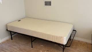 Best Price Mattress Box Spring Platform Metal Bed Frame Review [upl. by Eilsew]