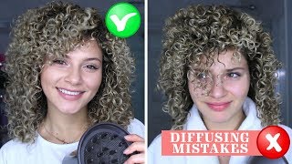 4 CURLY HAIR DIFFUSING MISTAKES THAT EVERYONE MAKES  HOW TO FIX THEM [upl. by Ahsekahs]