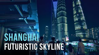 Shanghai Night Walk 4K  Lujiazui Skyline Views [upl. by Ferdy]