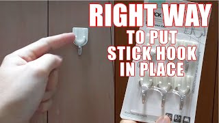 How to Put Self Adhesive Hook on Any Surface Correctly [upl. by Frederich]