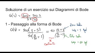 Diagrammi di Bode soluzione guidata di un esercizio  1 [upl. by Aulea826]