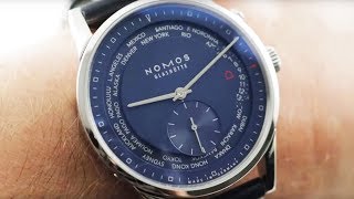 Nomos Zurich Weltzeit Nachtblau 807 NOMOS Glashutte Luxury Watch Review [upl. by Neltiac]