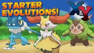 Pokémon X and Y  Kalos Starter Evolutions Trailer  Quilladin Braixen Frogadier [upl. by Thibaut]