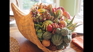 How to Make a Succulent Cornucopia Centerpiece DIY [upl. by Heti]