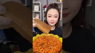 Spicy noodles eating challenge mukbang noodles asmreating newmukbanger [upl. by Mariska]