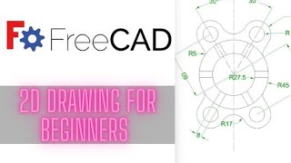 2D diagram in draft workbench FreeCAD [upl. by Ydne]