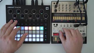 Simple setup jam with the Novation Circuit Tracks Volca Bass Volca Keys [upl. by Deck]