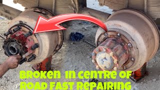 All Bolt Of Truck’s Wheel Are Broken In The Centre Of Main Road  Urgent Repair By Our Mechanic [upl. by Foulk530]