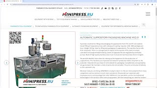 Minipressru Automatic suppository packaging machine HYZ01 [upl. by Herriott]