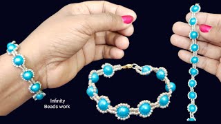 Simple Beads Bracelet making diybeads jewellery making at home beads craft beads diybeads craft [upl. by Terris]