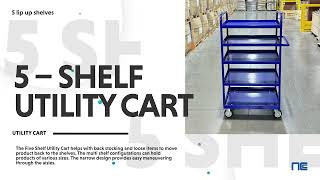 5 – SHELF UTILITY CART STOCK CART  National Cart Company [upl. by Serles526]