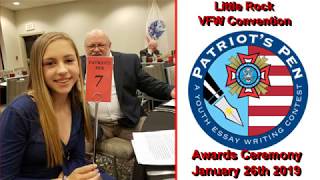 VFW Patriot Pen AR State Champion Katelyn King of Butterfield Trail Middle School VFW Post 1322 [upl. by Clementina872]