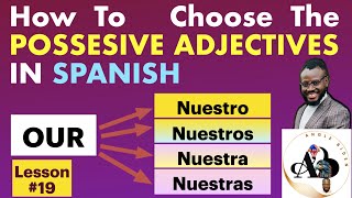 Lesson 19 Nuestros Vuestros Nuestras Vuestras Possessive Adjectives How to speak spanish easy [upl. by Serafina]