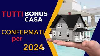 Bonus Casa 2024 Come approfittare delle agevolazioni fiscali bonuscasa superbonus edilizia [upl. by Nomad641]