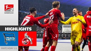 Hertha BSC VS 1 FC Köln Highlights  Matchday 11  2 Bundesliga [upl. by Gleich427]