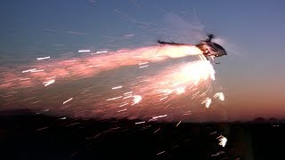 FireShow Pyro on RC Helicopter [upl. by Aynosal]