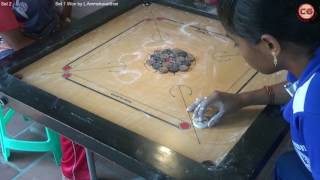 SF L Ammshavarthini Vs Abhinaya Set 2 59th District Carrom Championship Madurai 16 April 2017 [upl. by Keel]